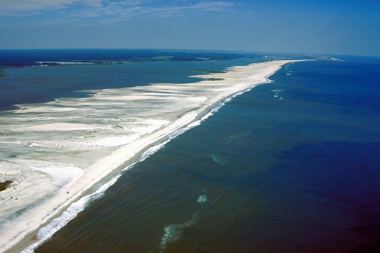 Assateague Island aerial view